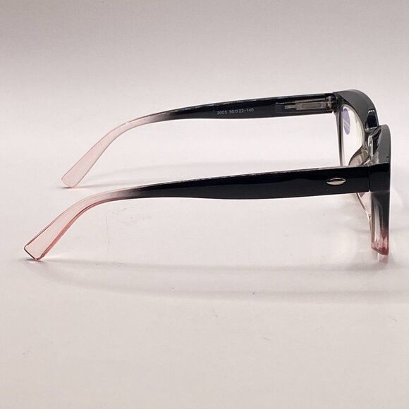 0956 Claudia 2.75 Black Pink Gradient Reading Glasses Square Concave Readers NWT - Picture 7 of 10